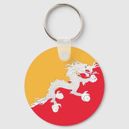 ブータン国旗 キーホルダー (正面)