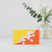 ブータン国旗、ブータン国旗 名刺 (スタンド正面)