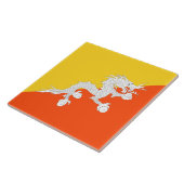 ブータン国旗(ブータン) (サンダー・ドラゴン) タイル (側面)