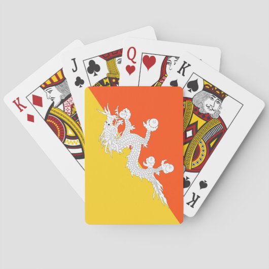 ブータン国旗(ブータン) (サンダー・ドラゴン) トランプ (裏面)