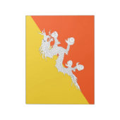 ブータン国旗（ブータン） （サンダー・ドラゴン） ノートパッド (回転)