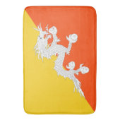 ブータン国旗(ブータン) (サンダー・ドラゴン) バスマット (正面縦)