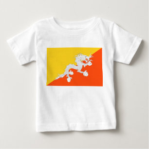 ブータン国旗(ブータン) (サンダー・ドラゴン) ベビーTシャツ