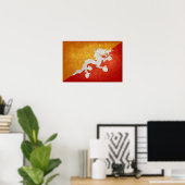 ブータン国旗 ポスター (ホームオフィス)