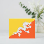 ブータン国旗 ポストカード (スタンド正面)