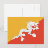 ブータン国旗 ポストカード (正面/裏面)