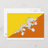 ブータン国旗 ポストカード (正面/裏面)