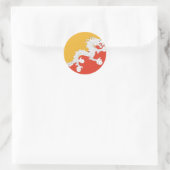 ブータン国旗 ラウンドシール (バッグ)