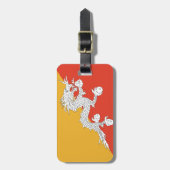 ブータン国旗 ラゲッジタグ (正面縦)