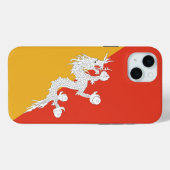 ブータン国旗 Apple iPhone 15 Plus カバー (裏面 (横))