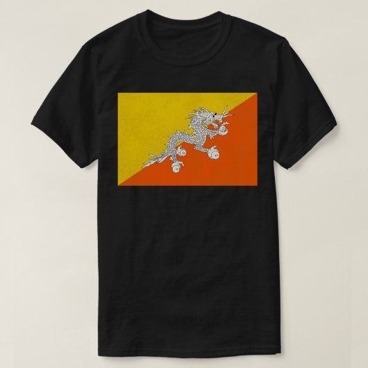 ブータン国旗 Tシャツ (デザイン正面)