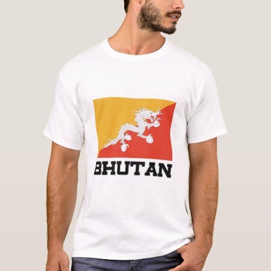 ブータン国旗 Tシャツ (正面)