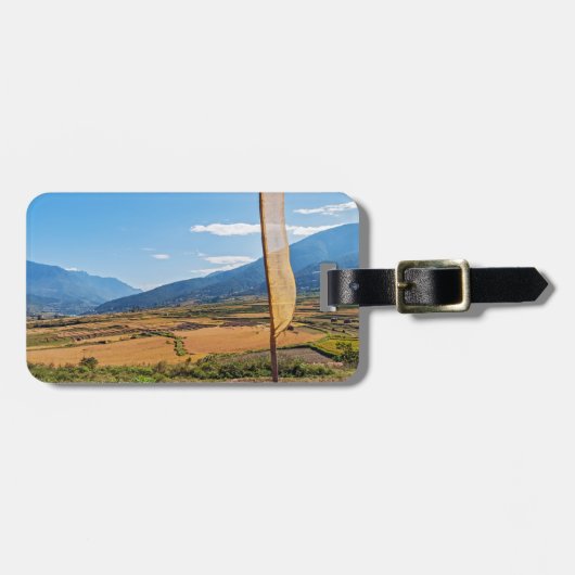 ブータン地方の美しい農業景観 ラゲッジタグ (正面横)