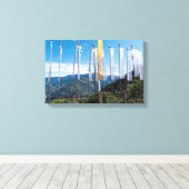 ブータン東部の祈りの言葉の国旗 キャンバスプリント (インサイチュ (ウッドフロア))