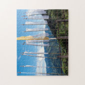 ブータン東部の祈りの言葉の国旗 ジグソーパズル (縦)