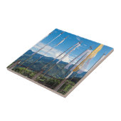 ブータン東部の祈りの言葉の国旗 タイル (側面)