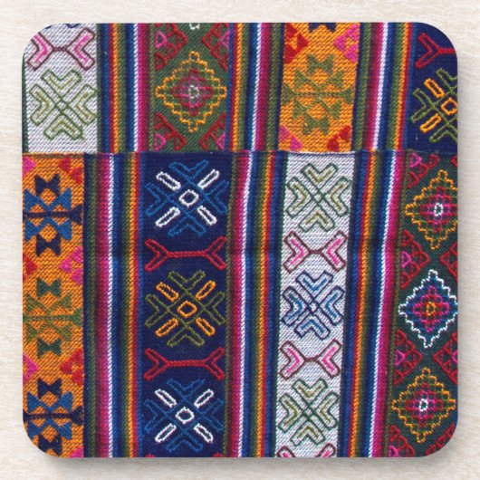 ブータン織物 コースター (正面)