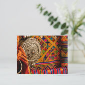 ブータン織物 ポストカード (スタンド正面)