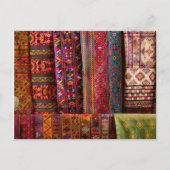 ブータン製の販売用ファブリック ポストカード (正面)
