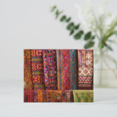 ブータン製の販売用ファブリック ポストカード (スタンド正面)