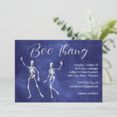 ブータン踊りスケルトンパープルハローウィンパーティ 招待状 (スタンド正面)