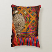 ブータン·ファブリック アクセントクッション (裏面(縦))