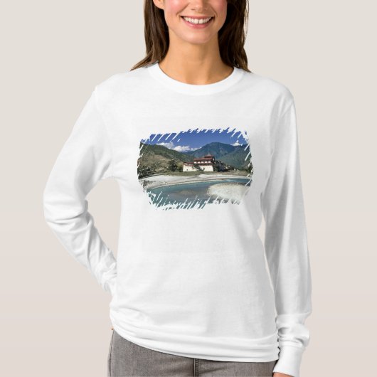 ブータン プナカ モ・チュ河が流れる Tシャツ (正面)