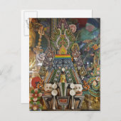 ブータン。僧侶が作る儀式のケーキが2を飾る ポストカード (正面/裏面)