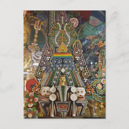 ブータン。僧侶が作る儀式のケーキが2を飾る ポストカード (正面)