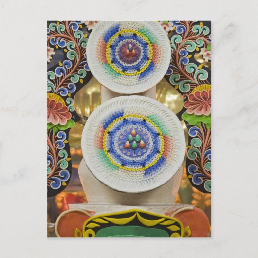 ブータン。僧侶が作る祭りのケーキは、 ポストカード (正面)