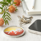 ブータン-優れた円形のKeychain キーホルダー (側面)