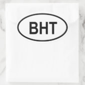 ブータン「BHT」 楕円形シール (バッグ)