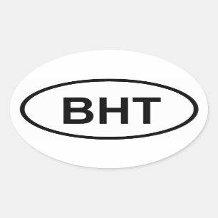 ブータン"BHT " 楕円形シール