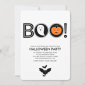 ブーッ! ハロウィンパーティー招待状 招待状 (正面)