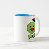 ブーツおよび子犬のマグ ツートーンマグカップ (正面右)