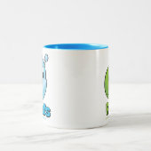 ブーツおよび子犬のマグ ツートーンマグカップ (中央)