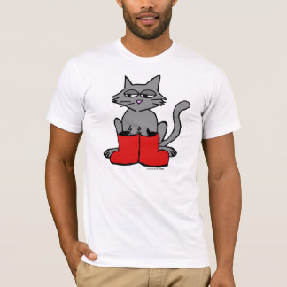 ブーツおよび猫 Tシャツ