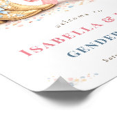 ブーツかリボンか 性別お披露目 ウェルカム ポスター (角)