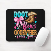 ブーツかリボン、名付け親があなたを愛してるよ、性別発表パーティ マウスパッド (マウス)