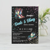 ブーツきらきら光るカウボーブーツstetsonグリッターシャイン 招待状 (スタンド正面)