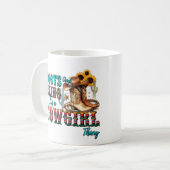 ブーツときらきら光るパーソナライズされた コーヒーマグカップ (正面左)