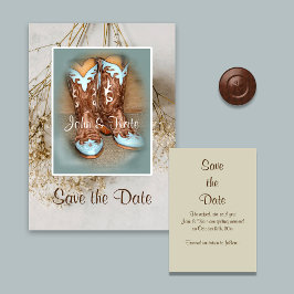 ブーツとドライフラワー セーブザデート