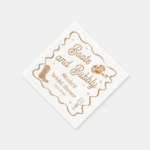 ブーツとバビーのブライズシャワー スタンダードカクテルナプキン (角)