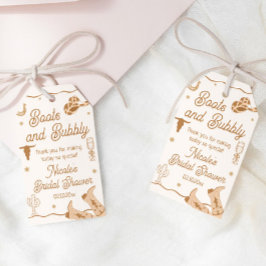 ブーツとバビー ウェスタン ブライダル シャワー 感謝祭 ギフトタグ