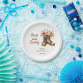 ブーツとバブルカジュアルウェスタン ブライダルシャワー ペーパープレート (パーティー)