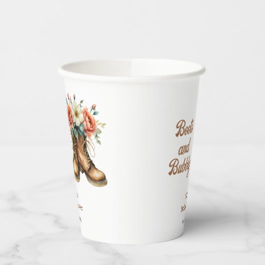 ブーツとバブルカントリーウェディングシャワー 紙コップ (左)