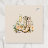 ブーツとバブルリーなウェスタンスタイルのブライズシャワー フェイバータグ (裏面)