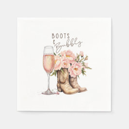 ブーツとバブルリーのナプキン スタンダードカクテルナプキン