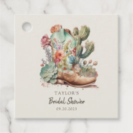 ブーツとバブルリー ウエスタン ブライダルシャワー フェイバータグ