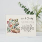 ブーツとバブル ブライズシャワーの感謝カード サンキューカード (スタンド正面)